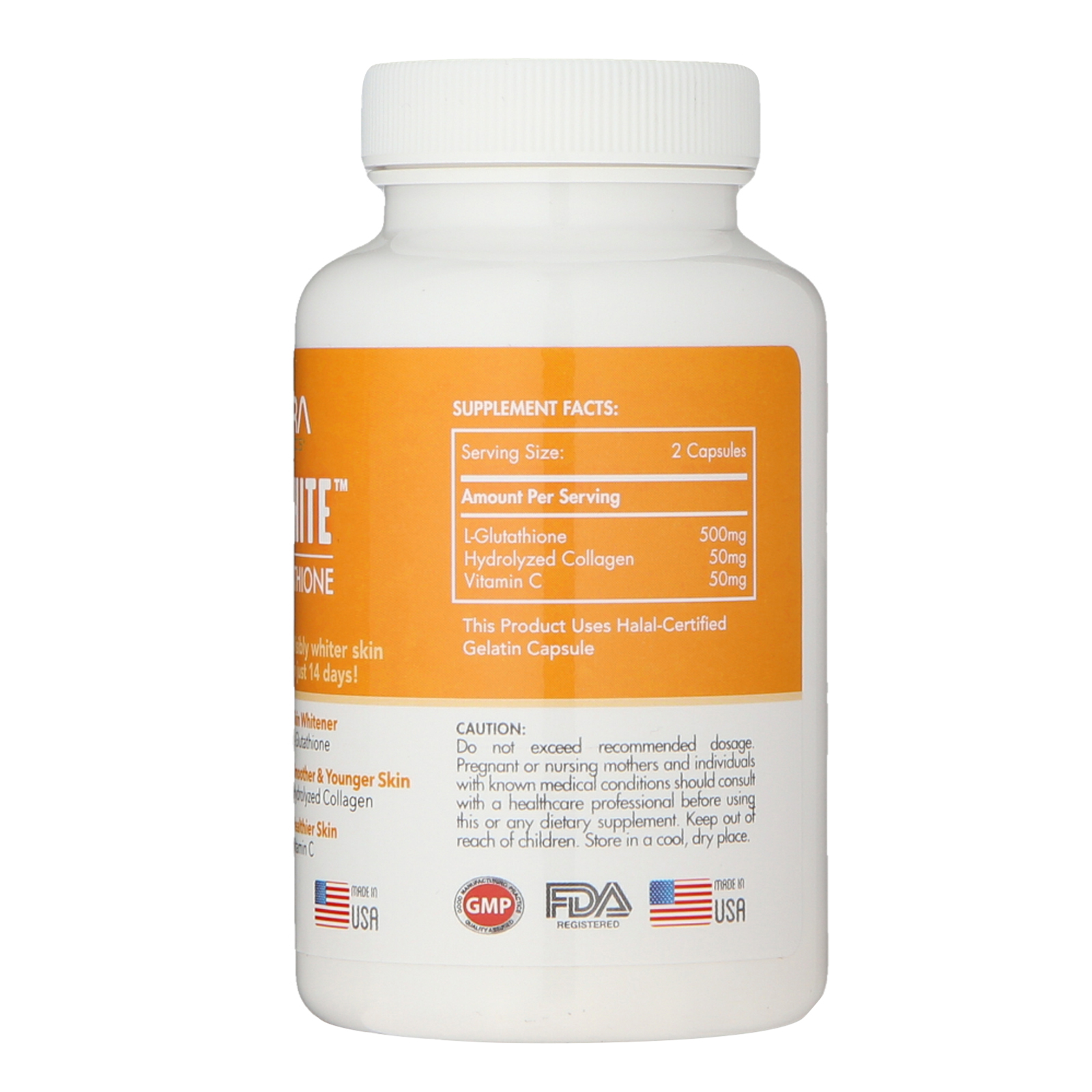 Ovios White Skin Whitening Supplement LGlutathione with Collagen